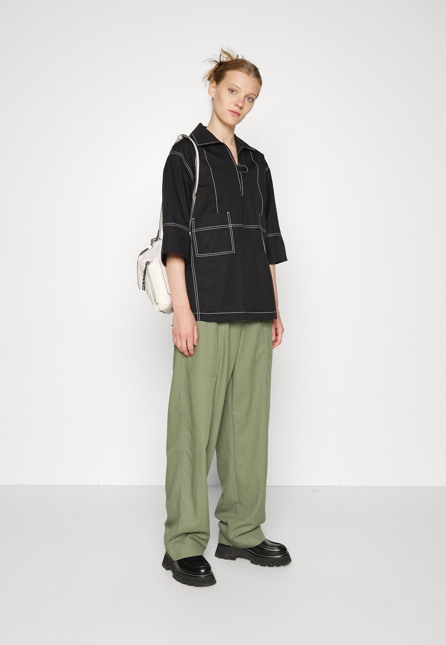 Proenza Schouler White Label WIDE LEG DRAWSTRING PANTS