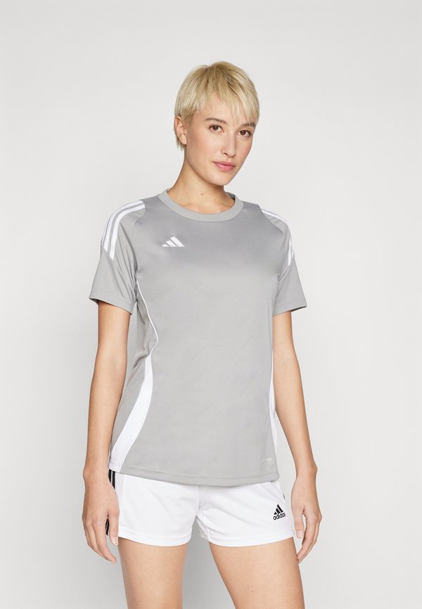 adidas Performance TIRO24 JERSEY - Sports T-shirt - team mid grey/white