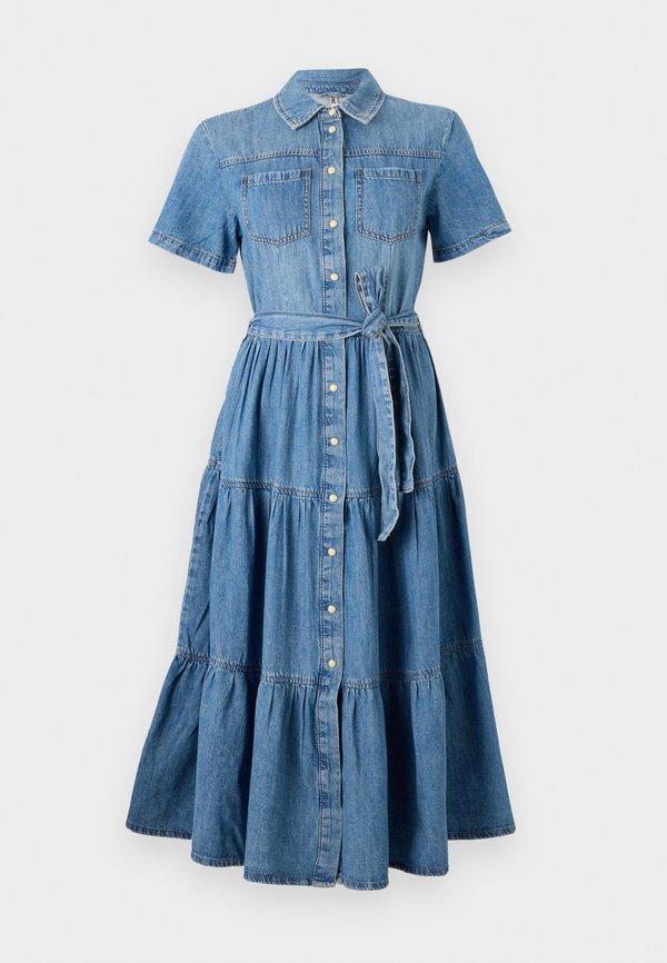 ONLY Denim ONLALIYAH Long - Shirt dress - medium blue denim