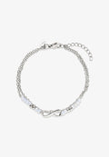s.Oliver INFINITY BEADS - Bracelet - silver-coloured