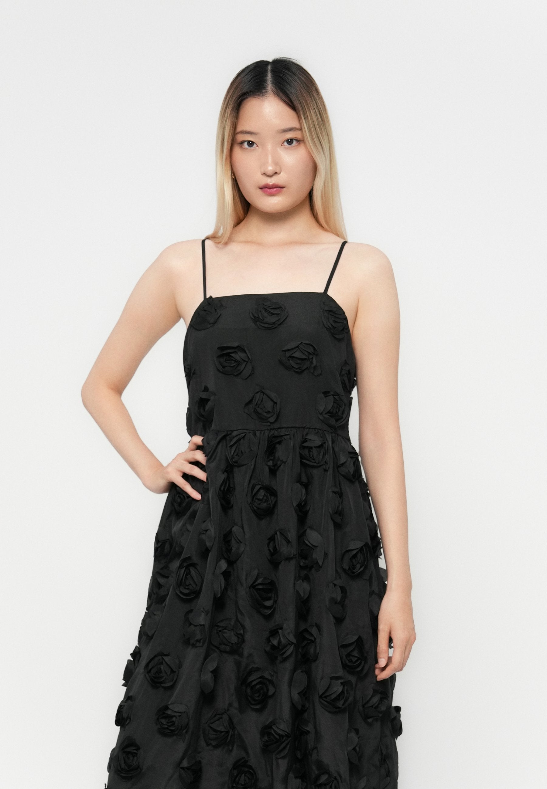YAS YASROSSIE STRAP MIDI DRESS