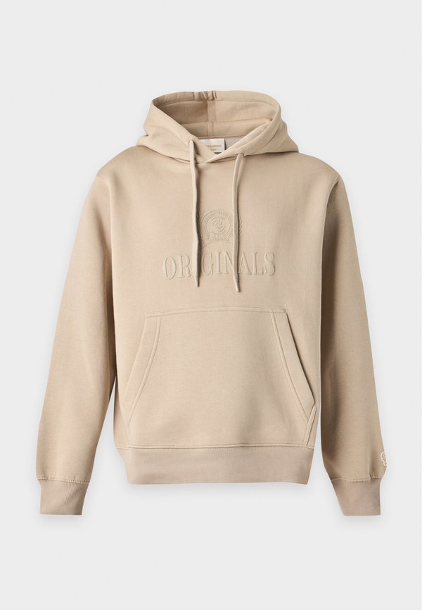 Jack & Jones JORFREDERIKSBERG MONOGRAM HOOD - Hoodie - feather gray
