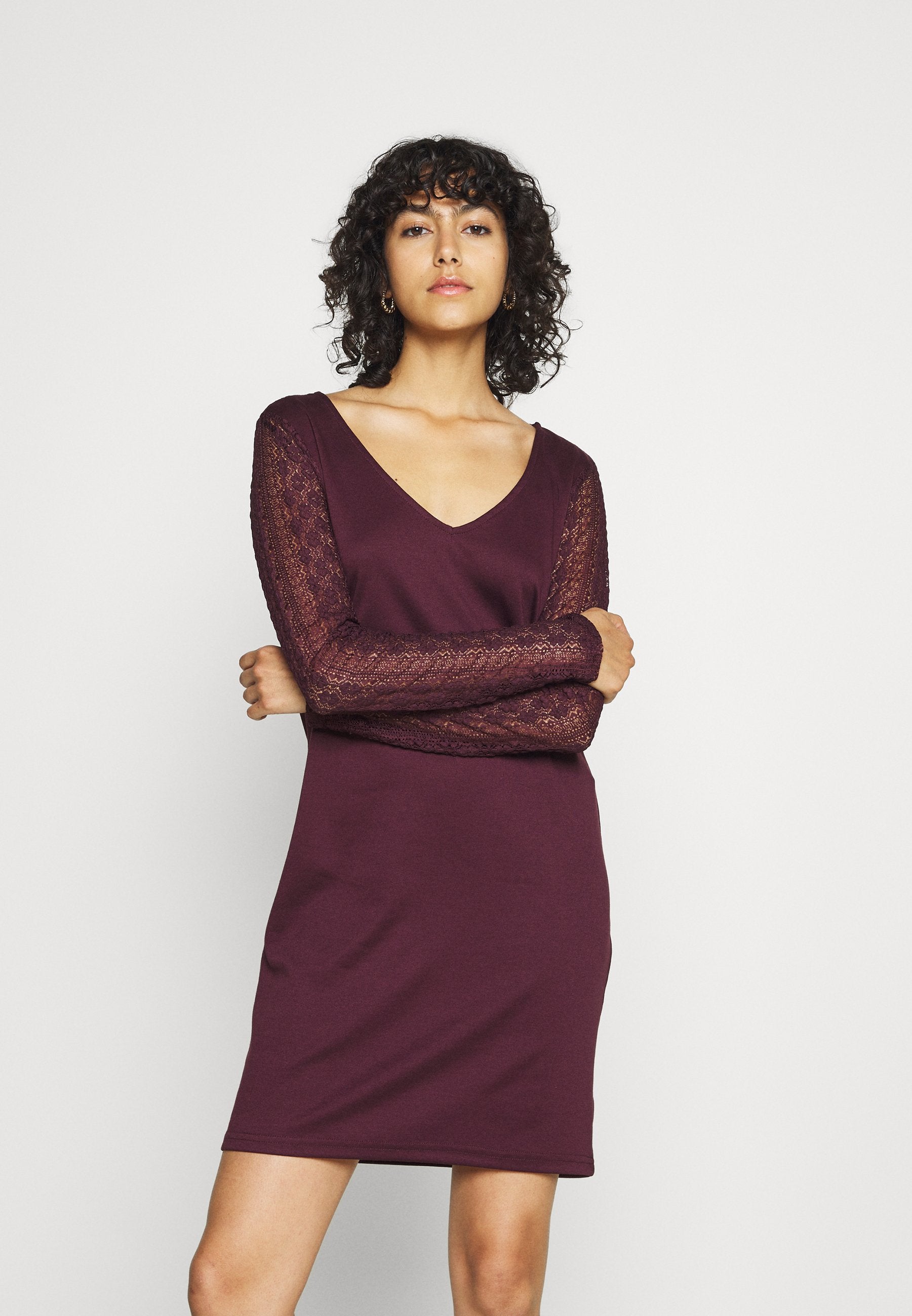 VILA VIJENNIE V NECK MIXED DRESS