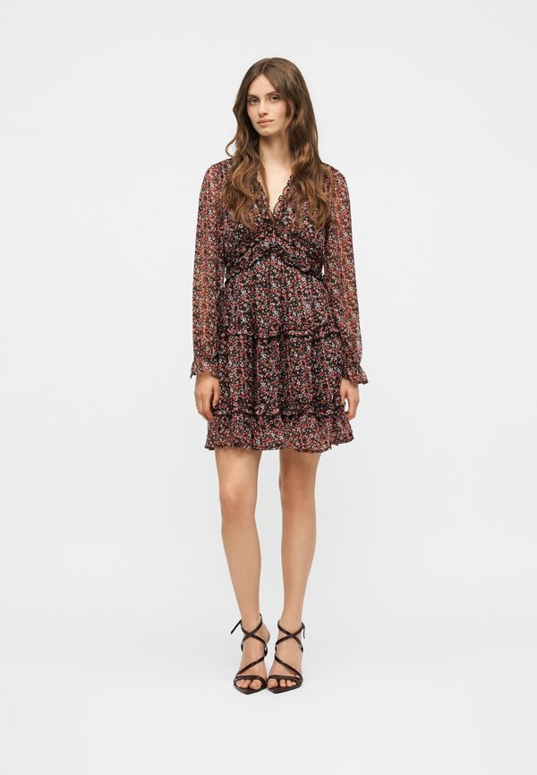 Vero Moda Petite VMSMILLA FRILL SHORT DRESS - Day dress - black