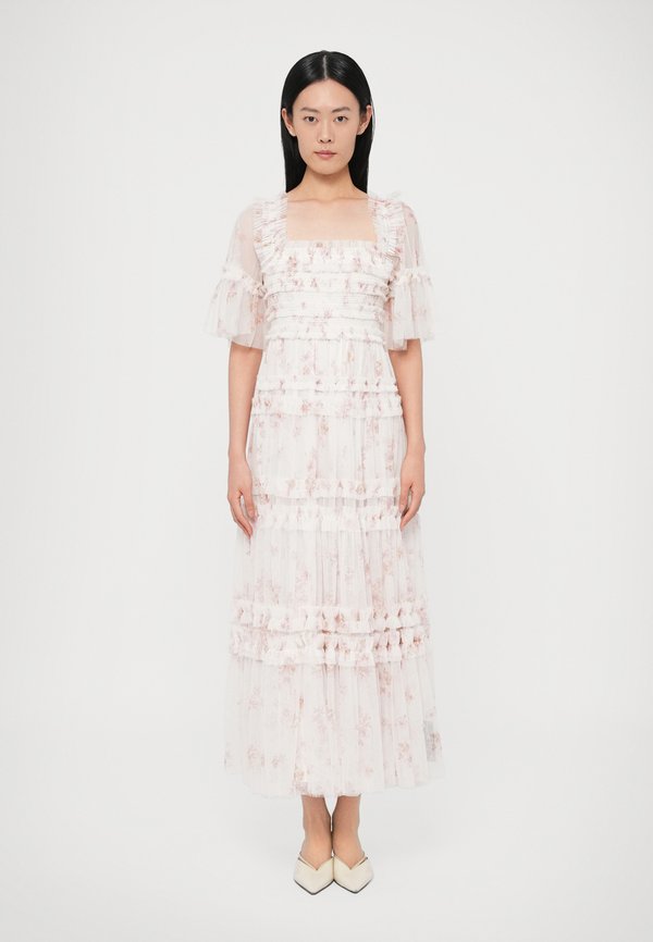 Needle & Thread EXCLUSIVE MAGNOLIA DITSY PEACHES SMOCKED GOWN