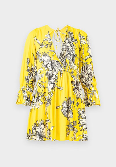 Alice + Olivia CLARISSA DEEP V TIE MINI DRESS