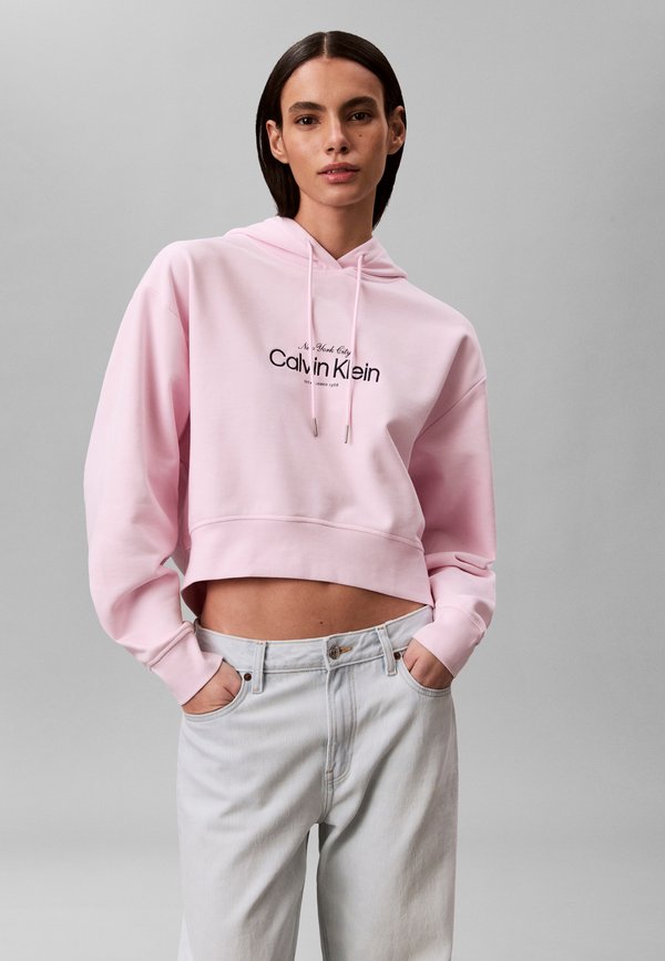 Calvin Klein Jeans LOGO CROPPED HOODIE - Hoodie - cradle pink