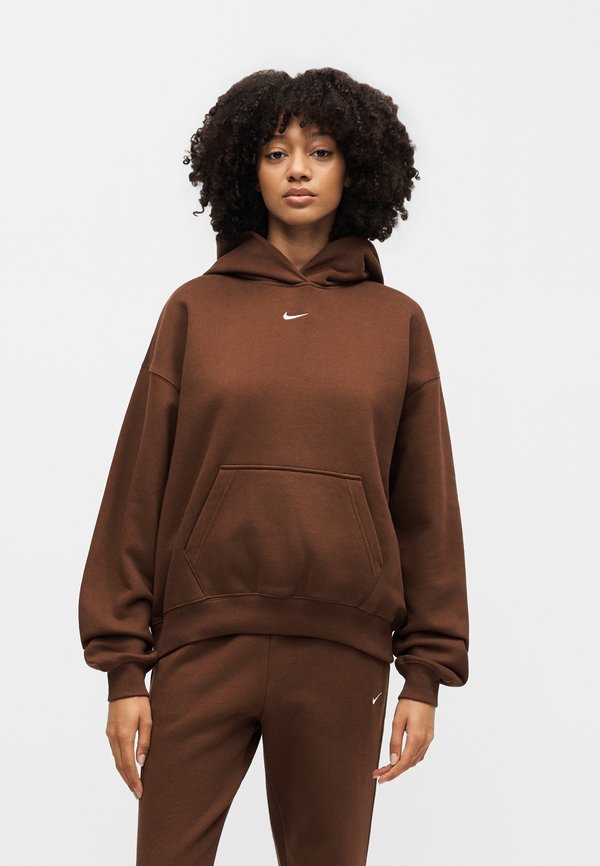 Nike Sportswear W NK STDO FLC MW OS PO HDY - Hoodie - cacao wow/(sail)