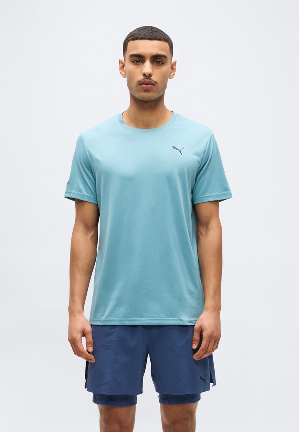 Puma TAD ESSENTIALS SOLID CAT TEE - Sports T-shirt - baltic sea blue