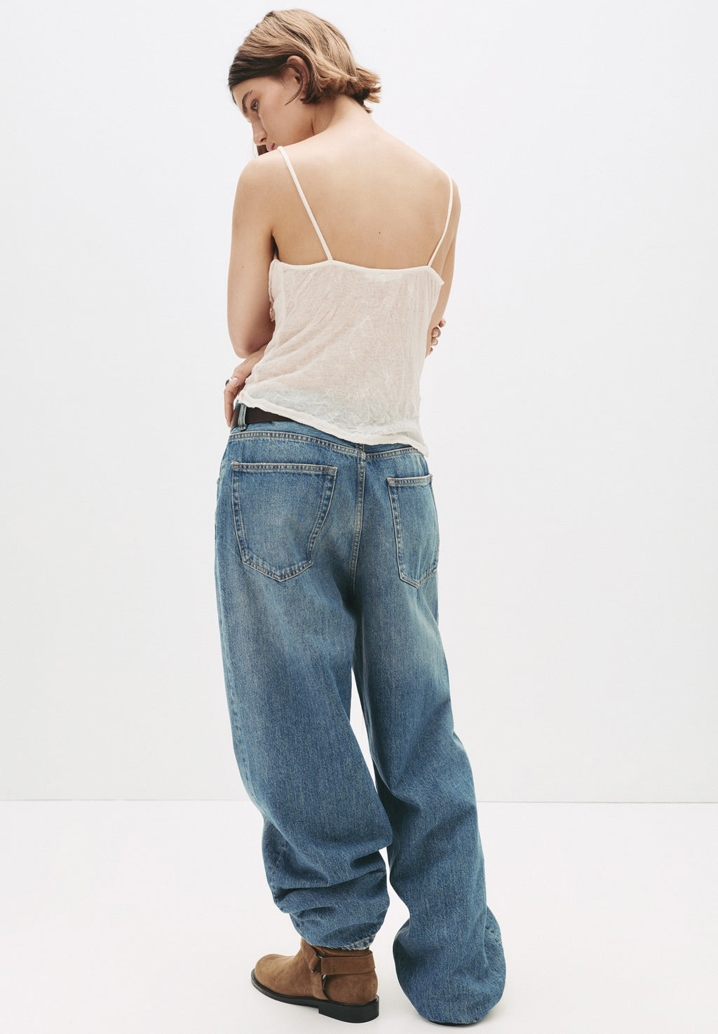 PULL&BEAR ASYMMETRIC STRAPPY WITH RUFFLE