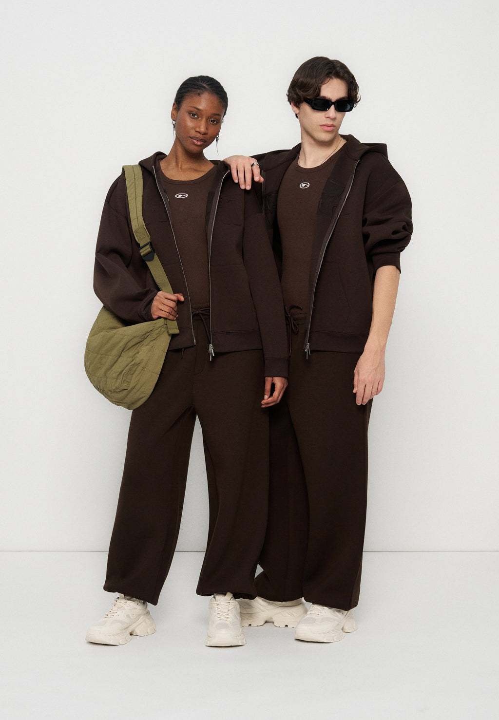 YOURTURN SCUBA BOXY FIT ZIP-UP HOODIE