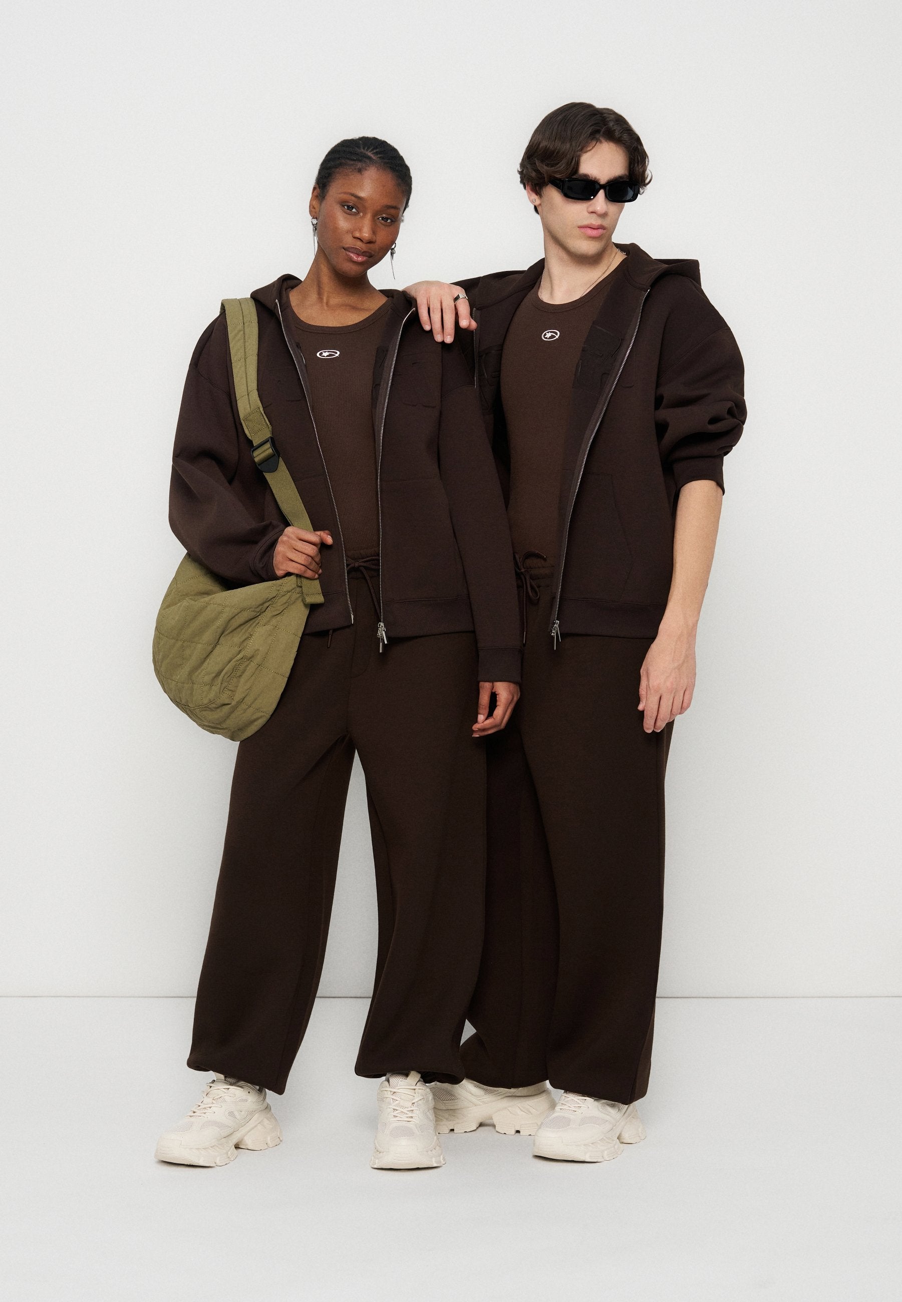 YOURTURN SCUBA BOXY FIT ZIP-UP HOODIE