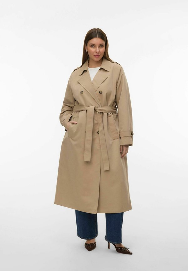 Vero Moda Curve VERO MODA  TRENCHCOAT   - Trenchcoat - silver mink