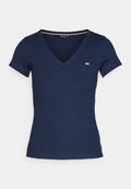 Tommy Jeans RIBBED SLIM V-NECK T-SHIRT