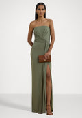 Lauren Ralph Lauren PLEATED JERSEY STRAPLESS GOWN