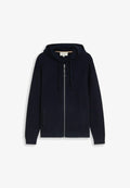 TOM TAILOR STRUCTURED HOOD JACKET KNIT - Cardigan - sky captain blue