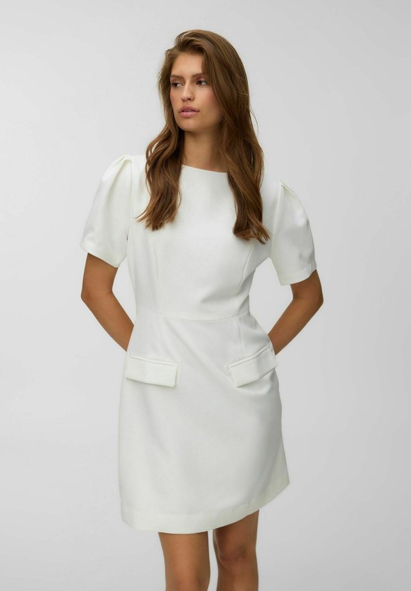 Vero Moda DRESS VMAGNES SHORT DRESS - Shift dress - snow white