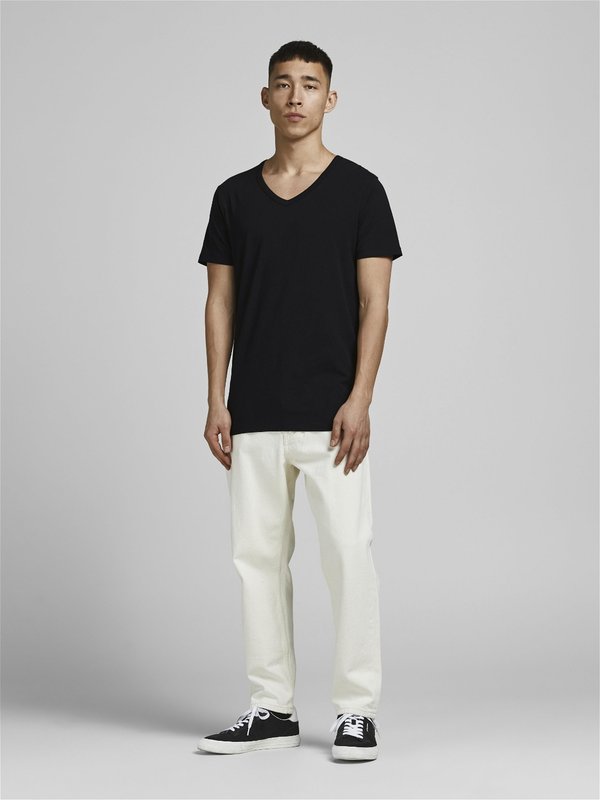 Jack & Jones JACBASIC V-NECK TEE 2 PACK  - Undershirt - black