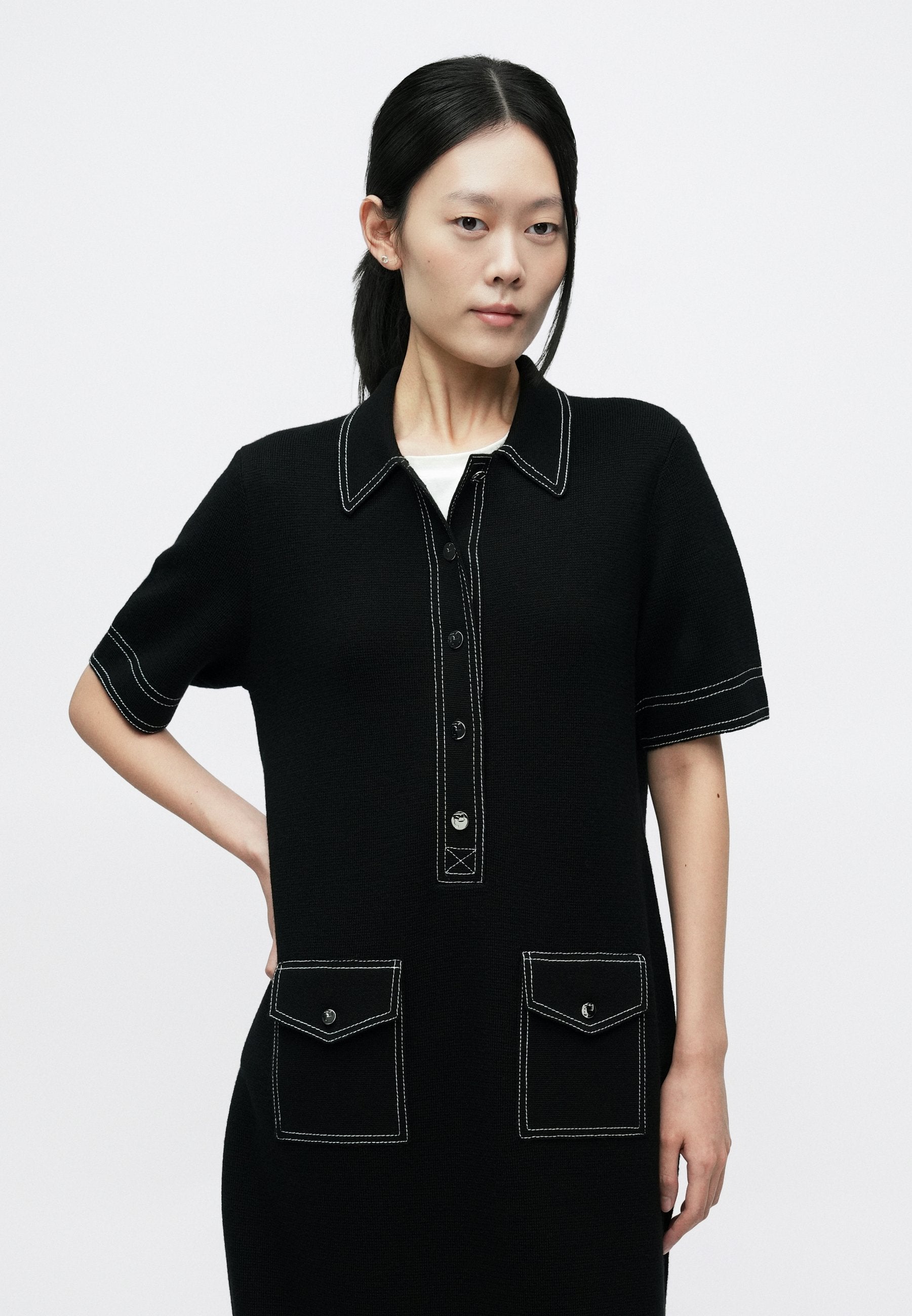 Tory Burch TOPSTITCH DRESS