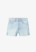 Mango ADULT - Denim shorts - light blue