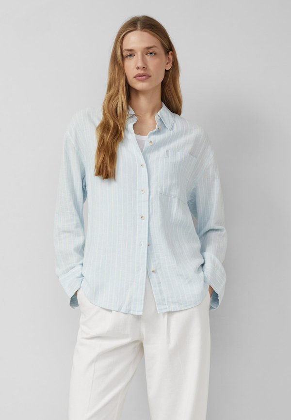 s.Oliver BLUSE - Button-down blouse - arktisblau