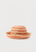 Tommy Hilfiger STRIPE RAFFIA BUCKET HAT - Hat - rose petal