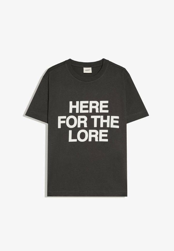 Bershka PRINT LORE - TSHIRT - Print T-shirt - dark grey