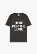 Bershka PRINT LORE - TSHIRT - Print T-shirt - dark grey