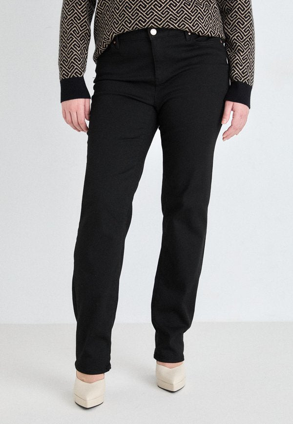 Vero Moda Curve Straight fit VMCFLASH Mid rise - Slim fit jeans - black