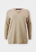 Vero Moda Curve VMCGOLD ROLL LONG VNECK  - Jumper - silver mink