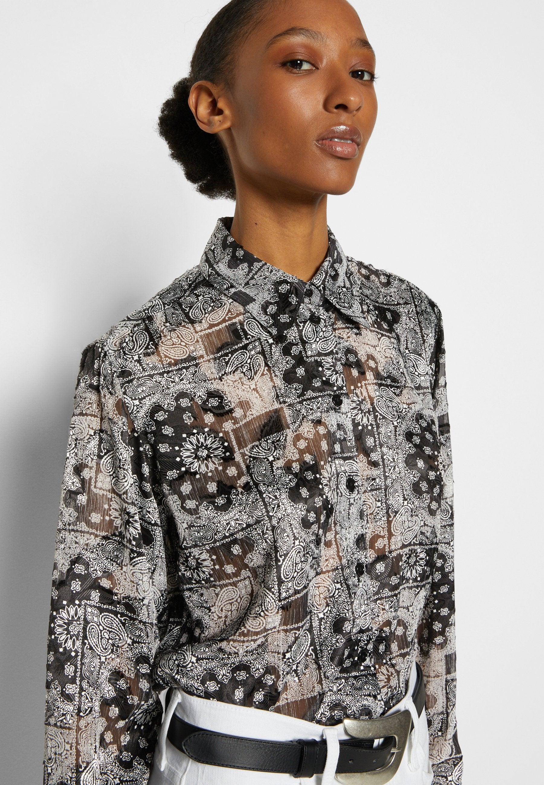 The Kooples CHEMISE MANCHES LONGUES BANDANA