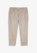 TOM TAILOR TOM TAILOR HOSEN - CROPPED  - Trousers - soft taupe grey