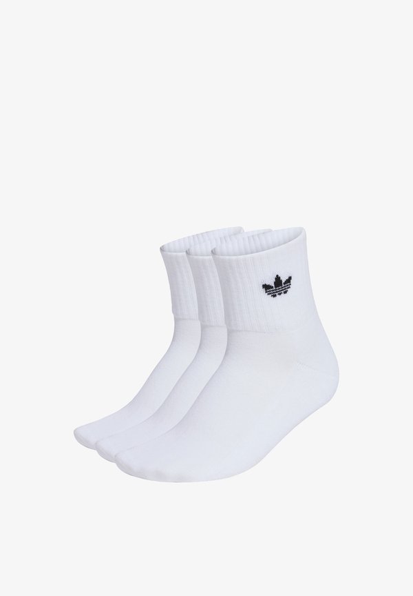 adidas Originals ADIDAS ORIGINALS MID ANKLE SOCK 3 PAIR PACK UNISEX - Socks - white