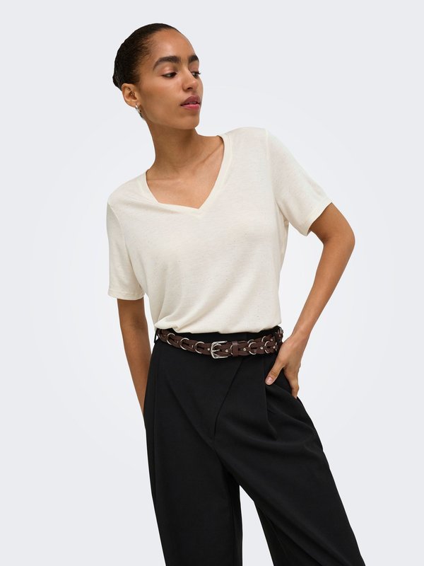 ONLY T-SHIRT ONLKIA T-SHIRT - Basic T-shirt - birch