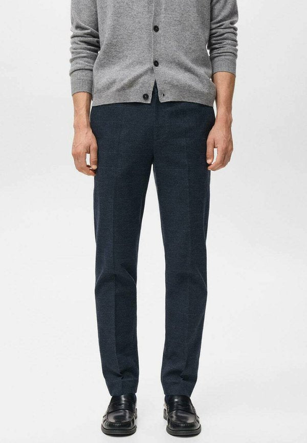 Mango Chinos - mottled dark blue