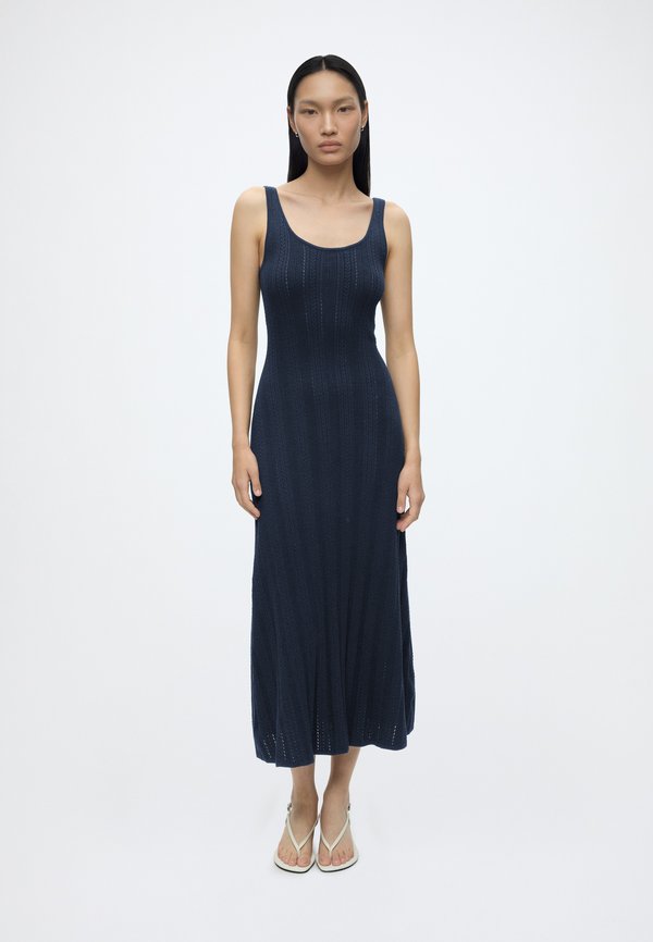 Tommy Hilfiger CABLE POINTELLE DRESS - Maxi dress - dark night navy