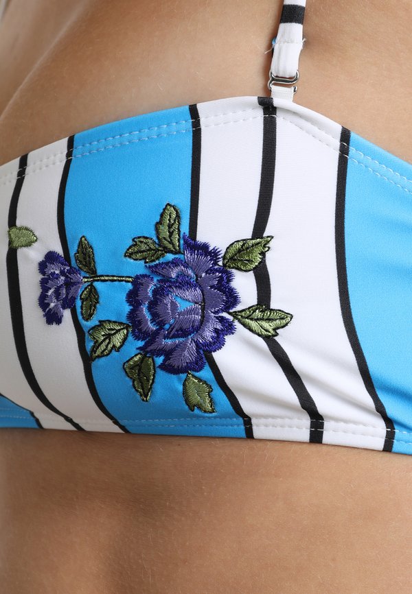 Topshop EMBROIDED STRIPE BANDEAU