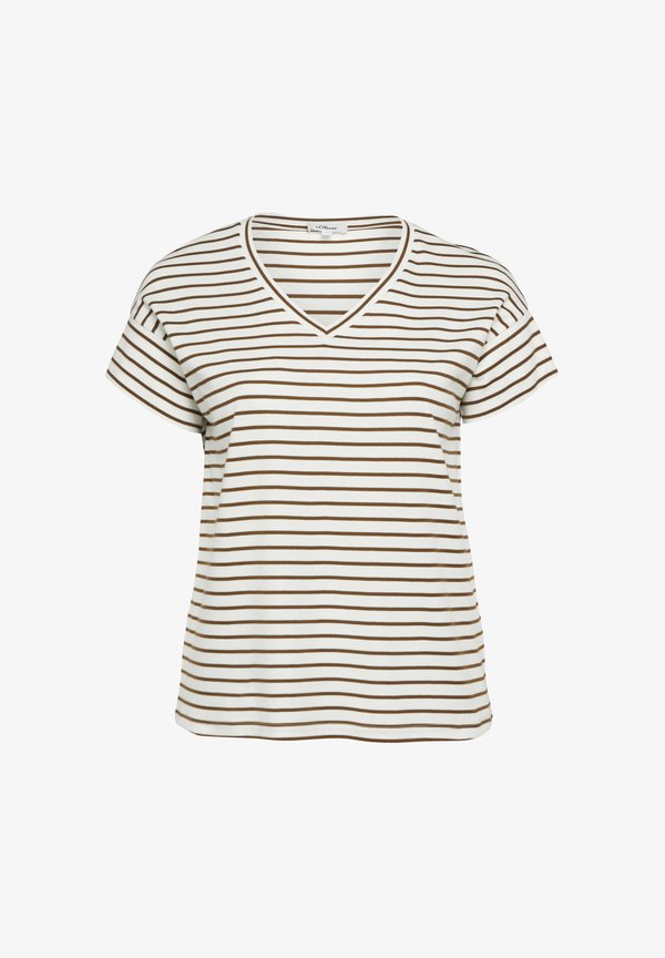 s.Oliver T-SHIRT - Print T-shirt - dunkelbraun