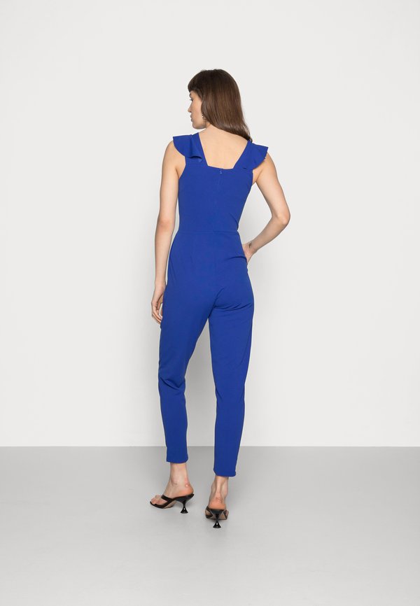 WAL G. LEAH RUFFLE V NECK JUMPSUIT