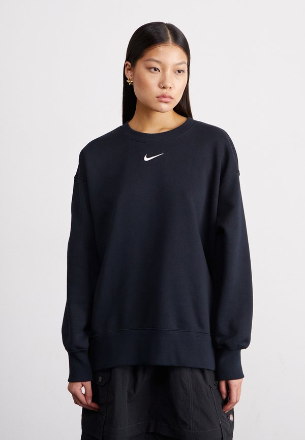 Nike Sportswear LONG CREW - Sweatshirt - black/sail