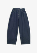 Bershka BARREL - Relaxed fit jeans - royal blue