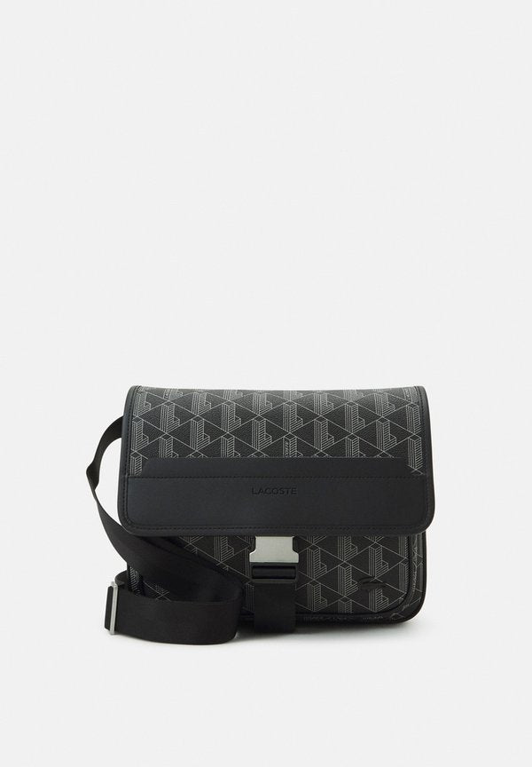 Lacoste THE BLEND UNISEX - Cross body bag - monogram noir gris