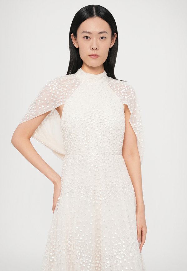 Needle & Thread SCALLOP SEQUIN CAPE ANKLE GOWN