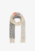 s.Oliver PATCHWORK-MIT FRANSEN - Scarf - beige