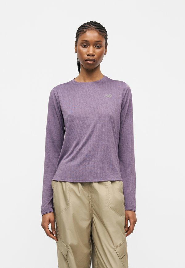 New Balance ATHLETICS  - Long sleeved top - candied violet heather