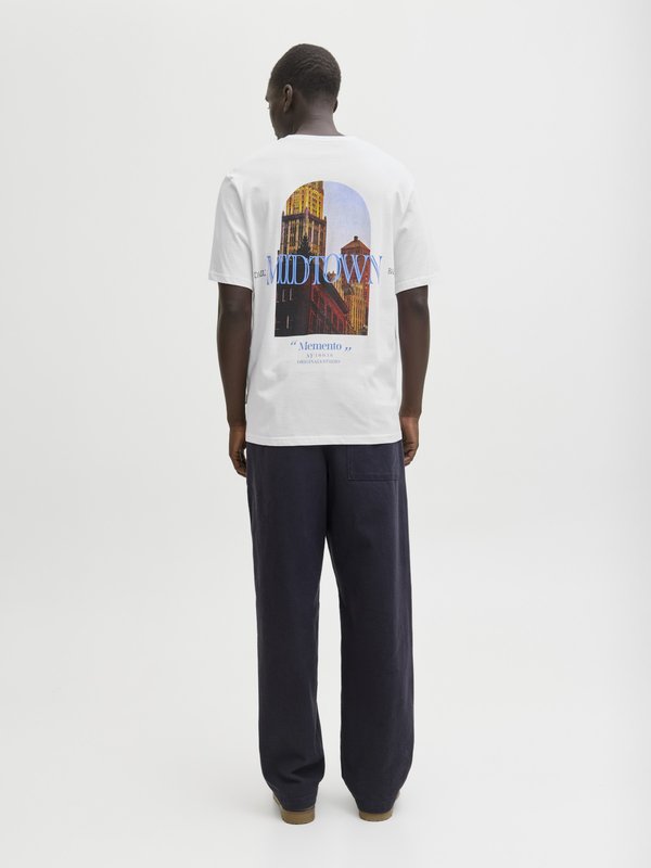 Jack & Jones T- - Print T-shirt - bright white
