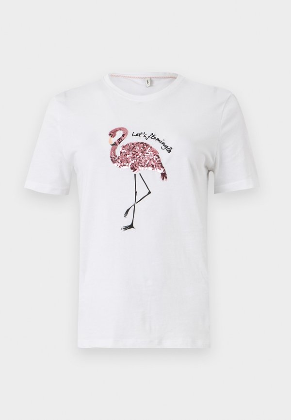 ONLY ONLKITA - Print T-shirt - bright white