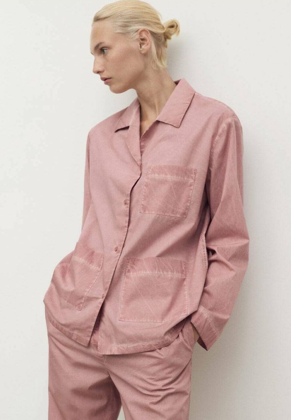 Mango ADULT - Button-down blouse - medium pink