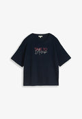 TOM TAILOR TOM TAILOR T-SHIRT T-SHIRT MIT SCHRIFTZUG - Print T-shirt - sky captain blue