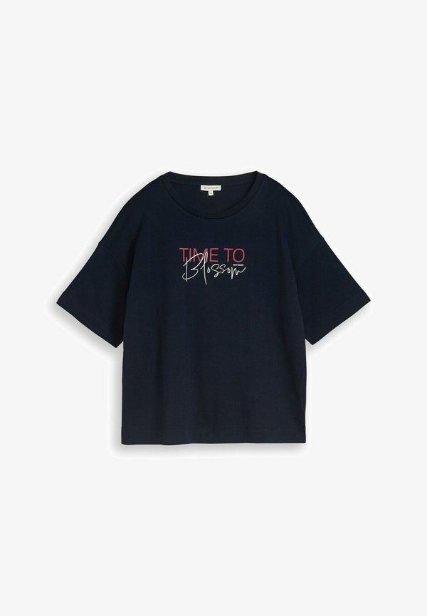 TOM TAILOR TOM TAILOR T-SHIRT T-SHIRT MIT SCHRIFTZUG - Print T-shirt - sky captain blue